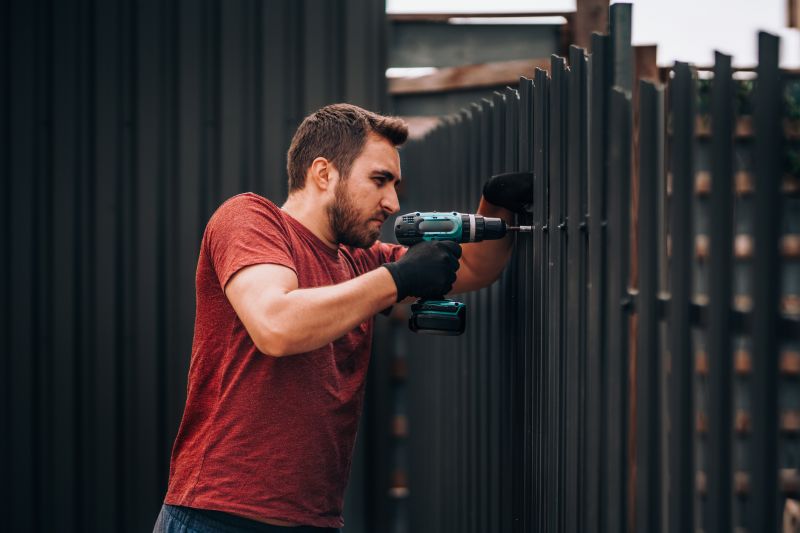 Black Metal Fence Installation in South Houston, TX
